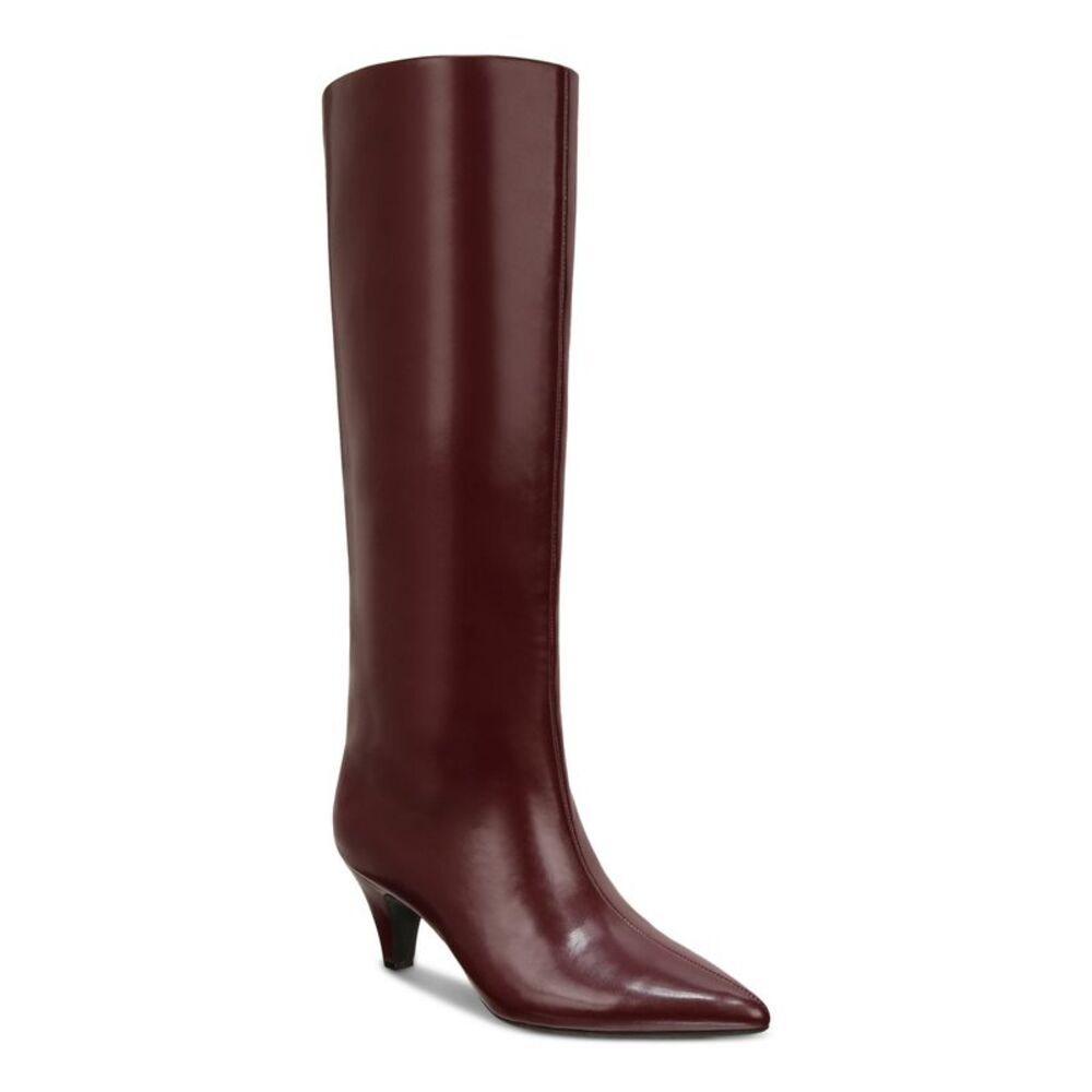 ALFANI Womens Burgundy Padded Kaiaa Pointed Toe Kitten Heel Zip-Up Boots 6.5 M
